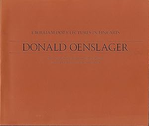 Seller image for Donald Oenslager (E. William Doty Lectures in Fine Arts, First Series: 1975) with a Catalogue of Drawings from his Collection, Four Centuries of Scenic Invention for sale by Whitledge Books