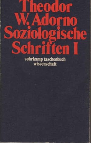 Bild des Verkufers fr Adorno, Theodor W.: Soziologische Schriften; Teil: 1. Suhrkamp-Taschenbcher Wissenschaft ; 306 zum Verkauf von Schrmann und Kiewning GbR
