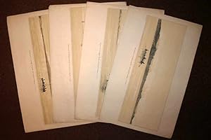 4 planches lithographie originale du PORT DE SAN BLAS AU BRESIL 1841 TRES RARE