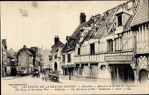 Bild des Verkufers fr Ansichtskarte / Postkarte Abbeville Somme Frankreich, Die Ruinen des Ersten Weltkriegs, Brasserie zum Verkauf von akpool GmbH