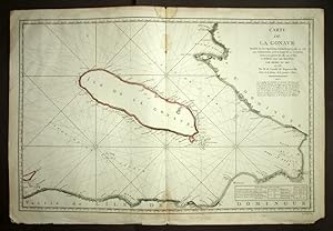 ILE DE LA GONAVE Carte géographique marine ancienne, Lieudé de Sepmanville 1788