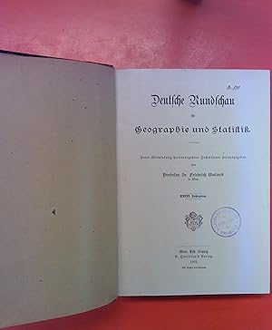 Bild des Verkufers fr Deutsche Rundschau fr Geographie und Statistik - XXIII. Jahrgang zum Verkauf von biblion2