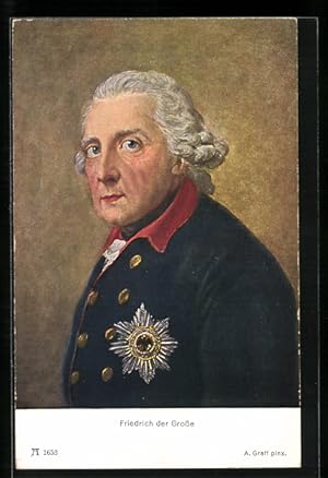 Bild des Verkufers fr Ansichtskarte Portrait Knig Friedrich II. (der Grosse) zum Verkauf von Bartko-Reher