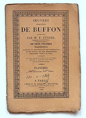 Image du vendeur pour Oeuvres compltes de Buffon augmentes de deux volumes supplmentaires. Planches 101 - 109 de tome 18. mis en vente par Versandantiquariat Hsl