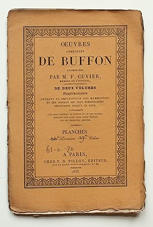 Image du vendeur pour Oeuvres compltes de Buffon augmentes de deux volumes supplmentaires. Planches 61 - 70 de tome 16/17. mis en vente par Versandantiquariat Hsl