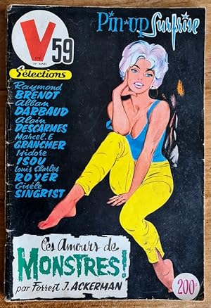 Imagen del vendedor de Revue Pin-up Surprise V t 1959, avec la Pin-Up de Pierre Laurent Brenot en poster central. a la venta por Librairie Victor Sevilla
