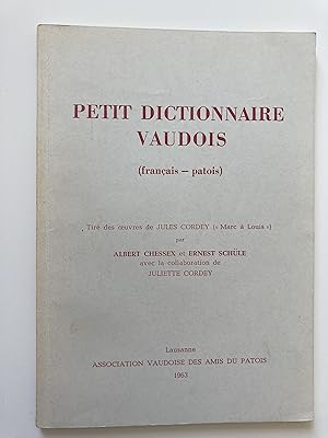 Bild des Verkufers fr Petit dictionnaire vaudois (franais-patois) zum Verkauf von ShepherdsBook