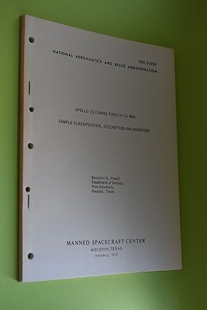Bild des Verkufers fr Apollo 15 Coarse Fines (4-10mm): Sample Classification, Description and Inventory MSC 03228 zum Verkauf von Antiquariat Biebusch