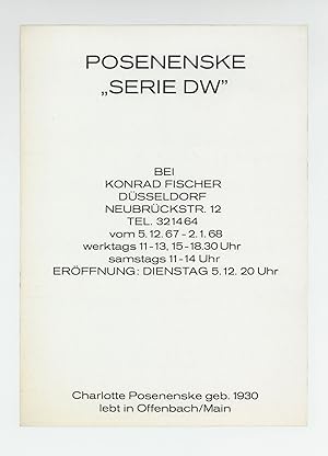 Exhibition flyer: Posenenske: "Serie DW" (5 December 1967-2 January 1968)