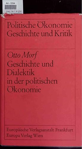 Imagen del vendedor de Geschichte und Dialektik in der politischen konomie. a la venta por Antiquariat Bookfarm