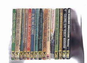 Seller image for 007 James Bond: 15 Volumes Casino Royale; Live Let Die; Moonraker; Diamonds are Forever; From Russia with Love; Dr No; Goldfinger; For Your Eyes Only; Thunderball; Spy Who Loved Me; OHMSS; You Only Live Twice; Man with Golden Gun; Colonel Sun; Smugglers for sale by Leonard Shoup