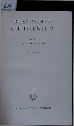 Imagen del vendedor de Russisches Christentum. a la venta por Antiquariat Bookfarm