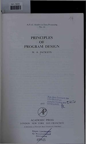 Seller image for Principles of program design. for sale by Antiquariat Bookfarm