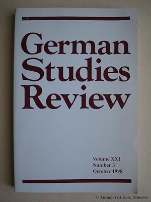 Seller image for German studies review, Volume 21. Number 3. October 1998. Hrsg.: German Studies Association/ Western Association for German Studies. for sale by Antiquariat Hans-Jrgen Ketz