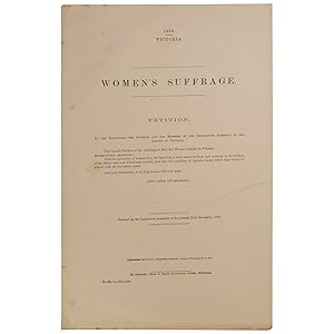 1889. Victoria. Women's Suffrage. Petition