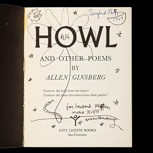 Seller image for Howl and other poems by Allen Ginsberg. (With a drawing and inscription by Ginsberg) for sale by Douglas Stewart Fine Books