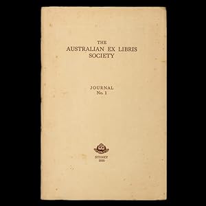 Imagen del vendedor de The Australian Ex Libris Society. Journal No. 1 a la venta por Douglas Stewart Fine Books