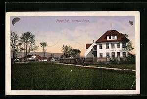 Ansichtskarte Pragerhof, Rosegger-Schule