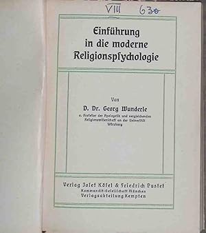 Bild des Verkufers fr Einfhrung in die moderne Religionspsychologie; zum Verkauf von books4less (Versandantiquariat Petra Gros GmbH & Co. KG)