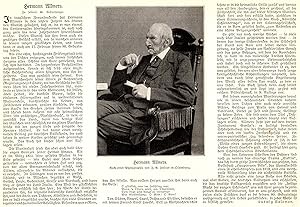 Bild des Verkufers fr 11. Februar 1821 in Rechtenfleth, Schriftsteller und "Marschendichter". Ganzbild mit einem Artikel von Ludwig Salomon zu seinem 80. Geburtstag auf einem Blatt. zum Verkauf von Antiquariat Hild