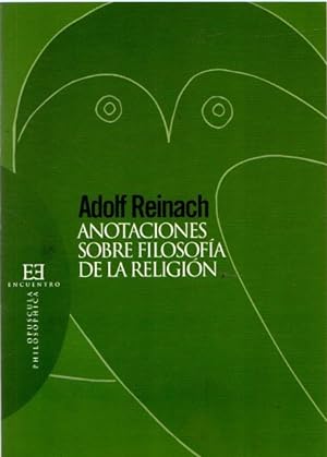 Image du vendeur pour Anotaciones sobre filosofa de la religin . mis en vente par Librera Astarloa