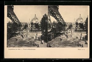 Image du vendeur pour Stereo-Ansichtskarte Exposition de 1900, Vers la Mtallurgie mis en vente par Bartko-Reher