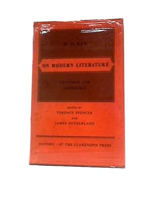 Seller image for On Modern Literature: Lectures And Addresses for sale by World of Rare Books