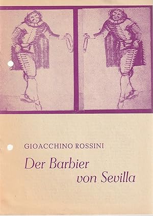 Seller image for Programmheft Gioacchino Rossini DER BARBIER VON SEVILLA Spielzeit 1984 / 85 Heft 12 for sale by Programmhefte24 Schauspiel und Musiktheater der letzten 150 Jahre