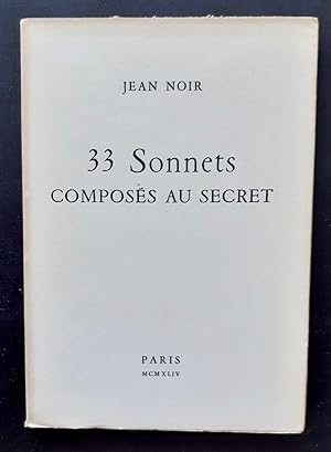 Bild des Verkufers fr 33 Sonnets composs au secret - zum Verkauf von Le Livre  Venir