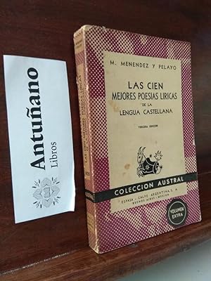 Seller image for Las cien mejores poesias liricas de la lengua castellana for sale by Libros Antuano