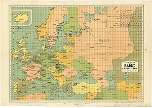 Antique Map-EUROPE-RUSSIA-TURKEY-SYRIA-IRAN-UKRAIN-Anonymous-Radio Magazine-1932