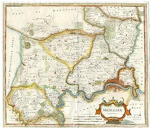 Antique Map-MAP-MIDDLESEX-ENGLAND-LONDON-KENSINGTON-Morden-Camcen-ca. 1722