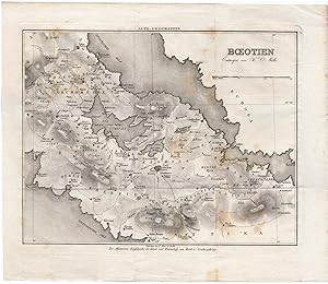 Antique Map-MAP-BOEOTIA-BOEOTIEN-GREECE-ISLANDS-Mare-Muller-Erch-Gruber-ca 1800