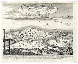 Antique Print-CAPTURE-DANISH FORTRESS-FREDERICIA-Graf von Dahlberg-1684