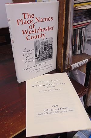 Seller image for The Place Names of Westchester County: A Dictionary of Origins and Historical Meanings for sale by Atlantic Bookshop