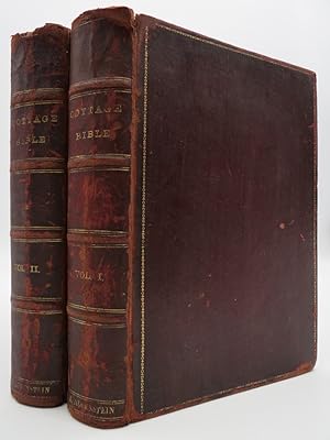 Seller image for THE COTTAGE BIBLE AND FAMILY EXPOSITOR CONTAINING THE OLD AND NEW TESTAMENTS WITH PRACTICAL EXPOSITIONS AND EXPLANATORY NOTES. (COMPLETE IN 2 VOLUMES) To Which Are Added the References and Marginal Readings of the Polyglott Bible, Together with Original Notes and Selections from Bagster's Comprehensive Bible. Embellished with Maps and Engravings for sale by Sage Rare & Collectible Books, IOBA