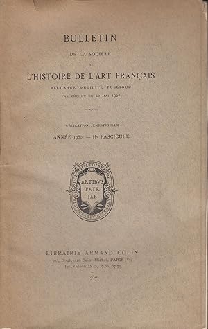 Bild des Verkufers fr BULLETIN DE LA SOCIETE DE L'HISTOIRE DE L'ART FRANCAIS fascicule 2 zum Verkauf von PRISCA