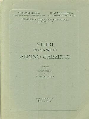 Image du vendeur pour Studi in onore di Albino Garzetti mis en vente par Librodifaccia