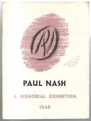 Seller image for Paul Nash: A Memorial Exhibition 1948. Paul Nash 1889-1946: Paintings, Watercolours and Drawings. A Selection from the Memorial Exhibition. for sale by City Basement Books