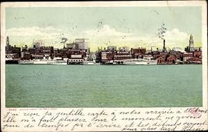 Ansichtskarte / Postkarte Detroit Michigan USA, Uferpromenade