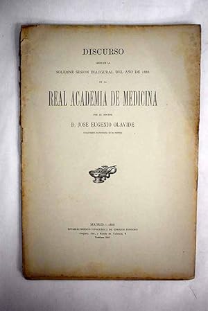 Seller image for Discurso ledo en la solemne sesin inaugural del ao de 1888 en la Real Academia de Medicina for sale by Alcan Libros