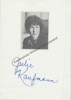 Seller image for Original Autogramm Julie Kaufmann /// Autograph signiert signed signee for sale by Antiquariat im Kaiserviertel | Wimbauer Buchversand