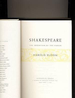 Imagen del vendedor de Shakespeare: The Invention of the Human a la venta por Richard Lemay