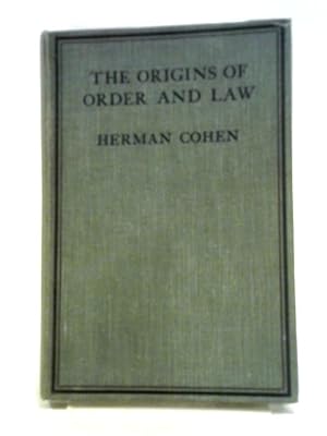 Bild des Verkufers fr The Origins Of Order And Law zum Verkauf von World of Rare Books