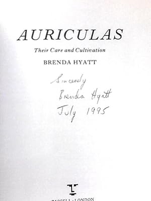 Image du vendeur pour Auriculas: Their Care and Cultivation (Illustrated Monographs S.) mis en vente par World of Rare Books
