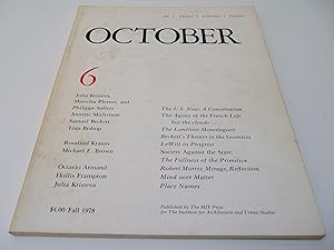 Bild des Verkufers fr October 6 (Fall 1978) zum Verkauf von Test Centre Books