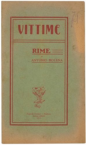 Image du vendeur pour Vittime. Rime. mis en vente par Libreria Alberto Govi di F. Govi Sas