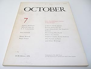 Bild des Verkufers fr October 7 (Winter 1978). Soviet Revolutionary Culture: A Special Issue. zum Verkauf von Test Centre Books