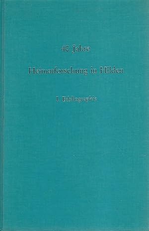 Bild des Verkufers fr 40 Jahre Heimatforschung in Hilden. I. Teil: Biographien. Niederbergische Beitrge. Quellen und Forschungen zur Heimatkunde Niederbergs. Hrsg. von Heinrich Strangmeier. Band 42. zum Verkauf von Lewitz Antiquariat