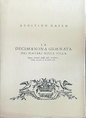 Image du vendeur pour La decimanona giornata dei piaceri della villa mis en vente par Librodifaccia